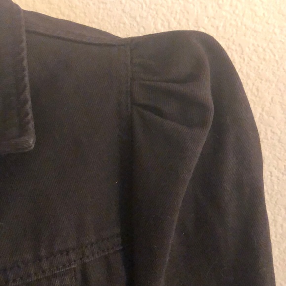 Puff Sleeve Black Denim Jean Jacket Forever 21 - Picture 9 of 16